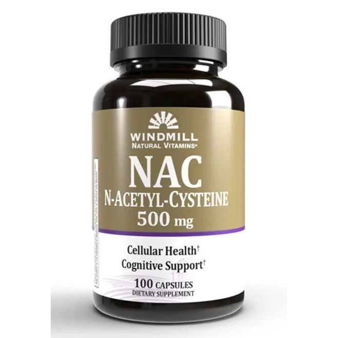 Windmill NAC N-Acetyl-Cysteine 500mg Cellular Health 100 Capsules