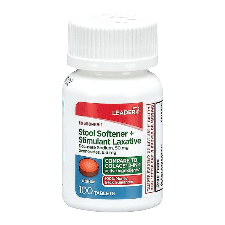 Leader Stool Softener + Stimulant Laxative, Tablets