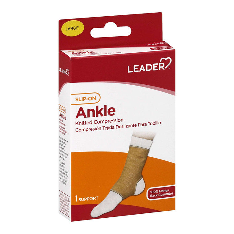 Leader Elastic Slip-On Ankle Support, Large