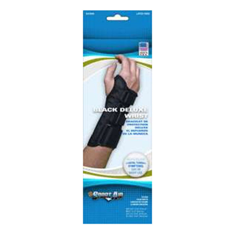 Sport Aid SA3900 Wrist Brace Comfortable Support Deluxe Right Large Black