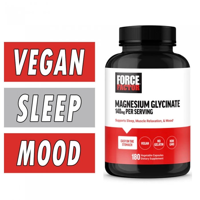 Force Factor Magnesium Glycinate - 140 Mg - 180 Veg Capsules