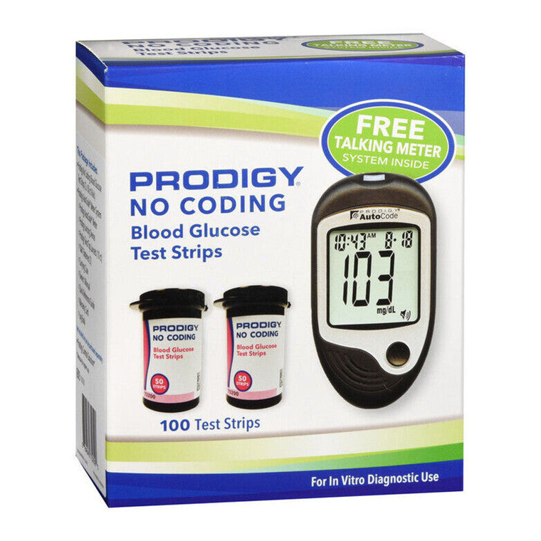Prodigy Test Strips No Coading Blood Glucose With Meter