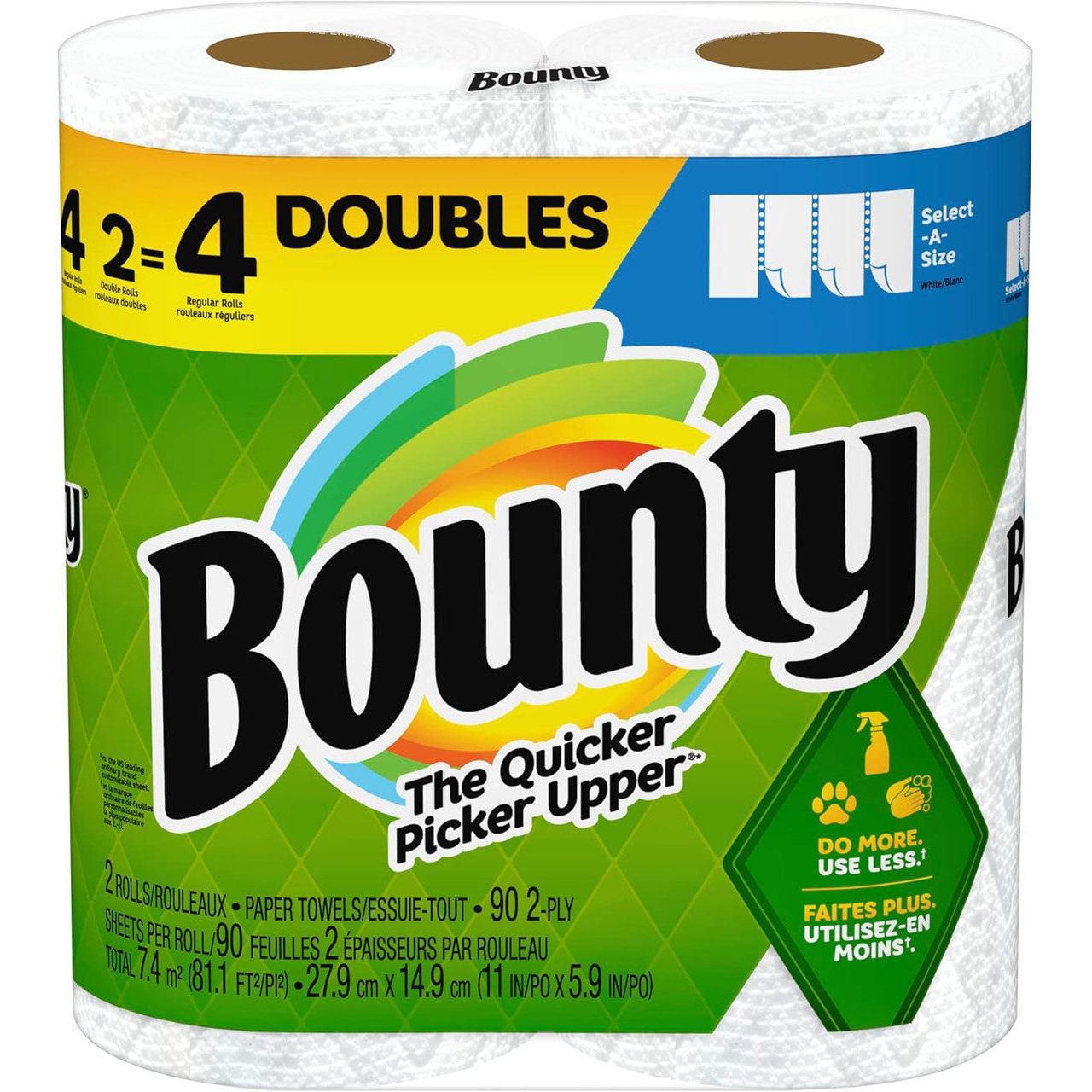 Bounty Select-a-size Paper Towels 2 Double Rolls White