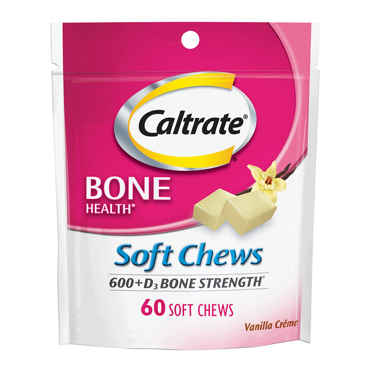 Caltrate Soft Chews 600 Plus D3 Calcium Vitamin D Supplement