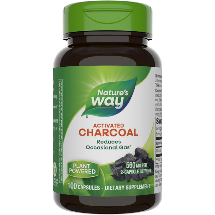Nature's Way Charcoal, Activated, 560 Mg, Capsules