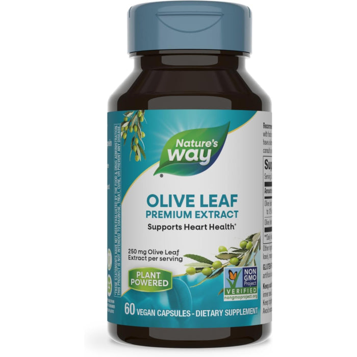 Nature's Way Premium Extract, Olive Leaf, 250 Mg, 60 Vegan Capsules