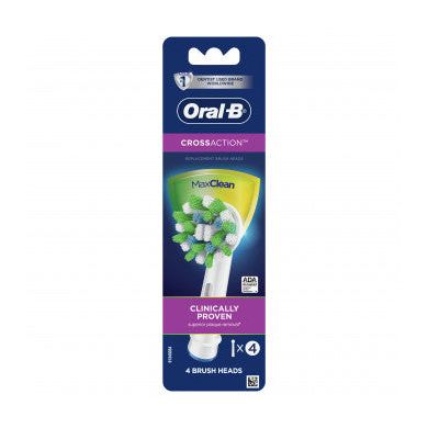 Oral B Cross Action Electric Toothbrush Replacement Brush Heads - 4ct