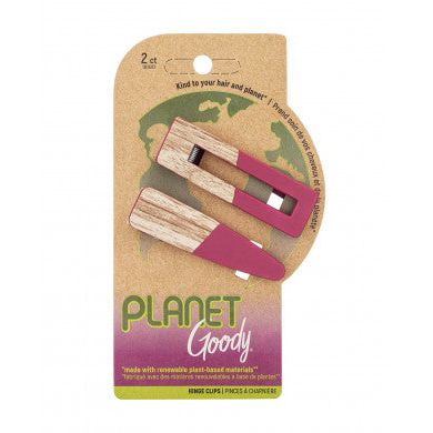 Goody Planet Hinge Hair Clips - Maroon - 2ct