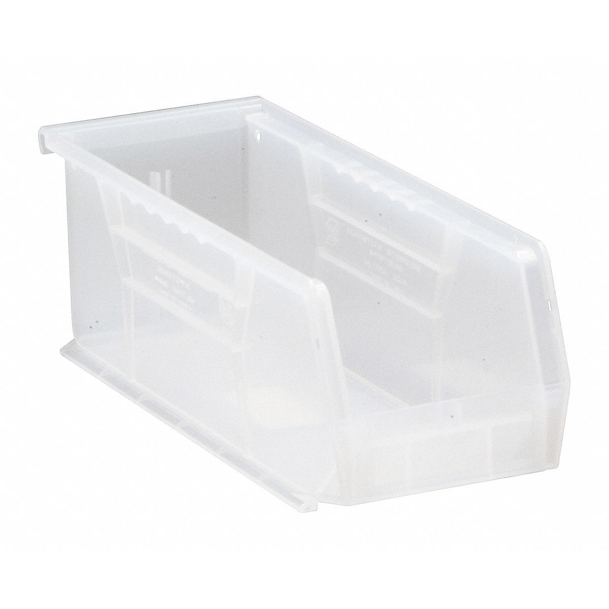 Quantum Storage Systems Hang And Stack Bin, Clear, PP,4 In QUS224CL