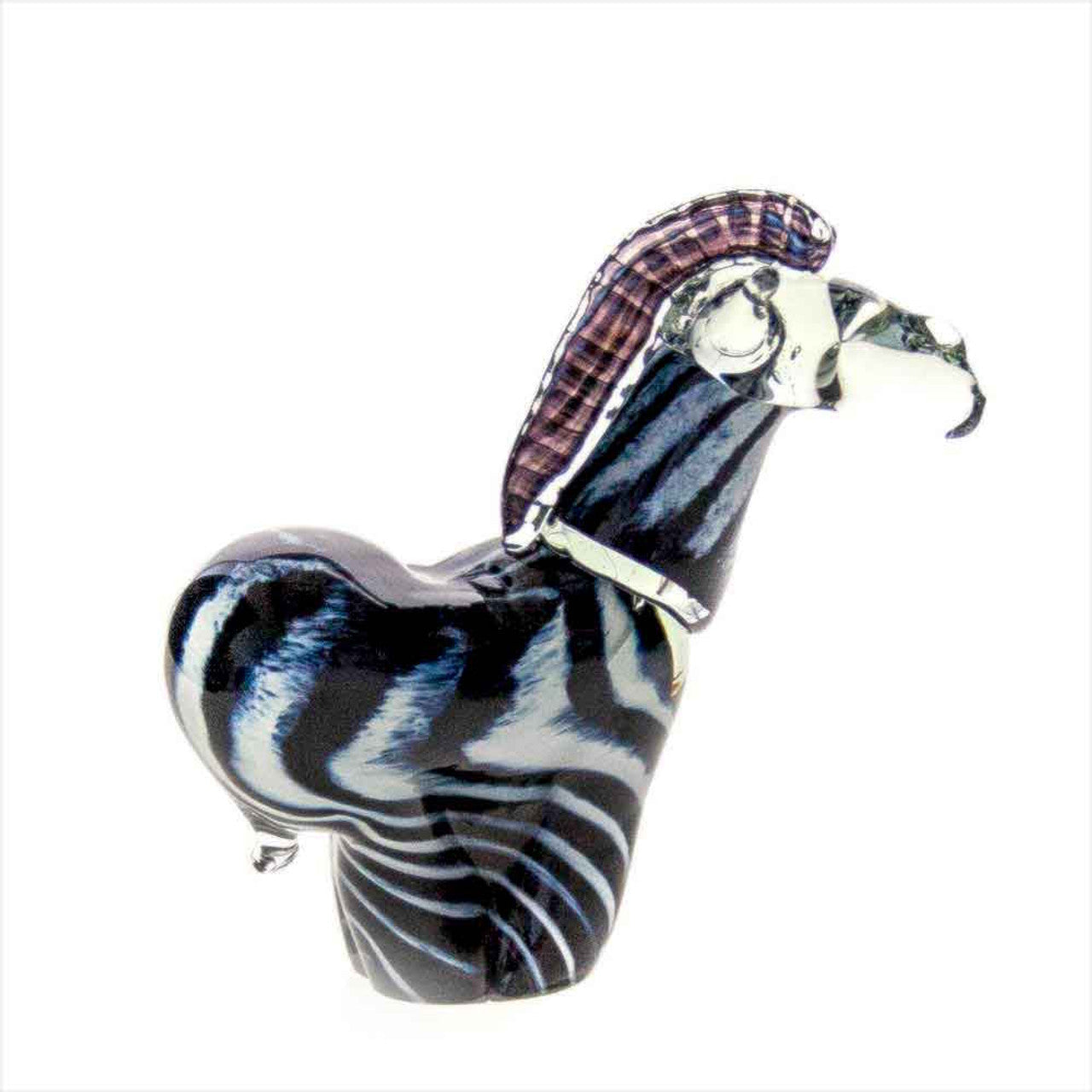 Hand Blown Glass Zebra