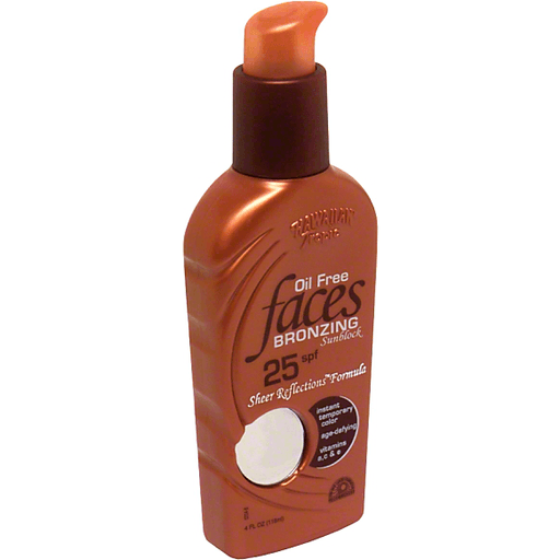 Hawaiian Tropic Faces Oil Free Bronzing Sunblock, SPF 25
