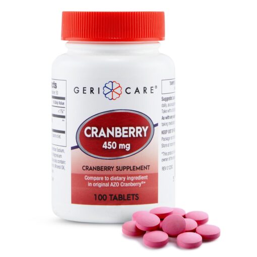 GeriCare Cranberry Supplement Pills 450 Mg, 100 Tablets