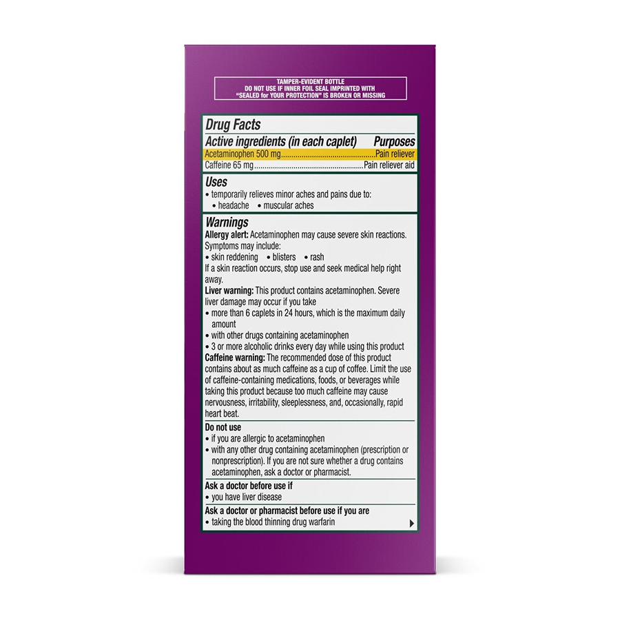 Excedrin Tension Headache 500 Mg Pain Reliever/Pain Reliever Aid