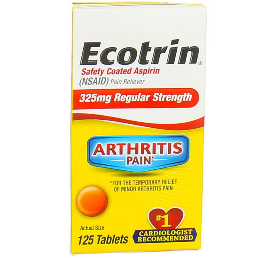 Ecotrin 325 Mg Regular Strength Aspirin Arthritis Pain Tablets