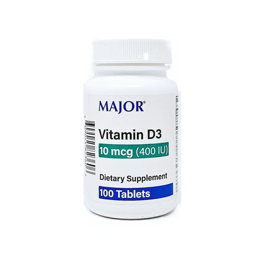 Major Vitamin D 400 IU - 100 Tabs