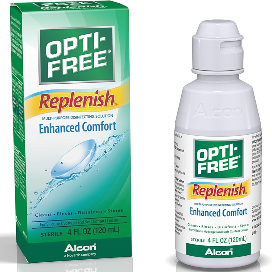 Opti-Free Replenish Contact Lens Solution, Enhanced Comfort, 4 Oz