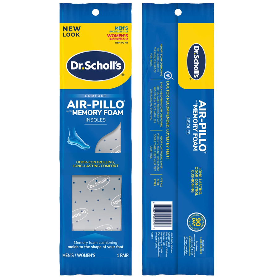 Dr. Scholl's Comfort Double Air-Pillo Insoles, 1 Pair