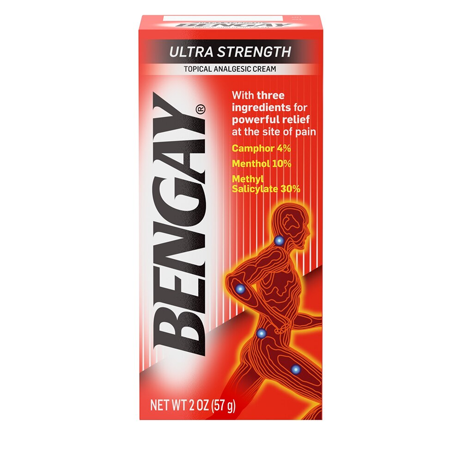Bengay Ultra Strength Topical Pain Relief Cream, Non-Greasy Analgesic For Minor Arthritis, Muscle, Joint, And Back Pain, Camphor, Menthol & Methyl Salicylate, 2 Oz Packaging May Vary