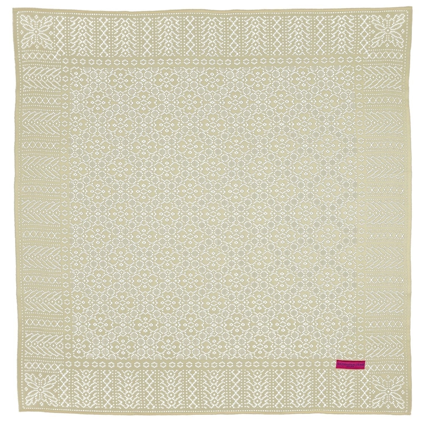 Southampton Home Lace Weave Baby Shawl ~ Yellow ~