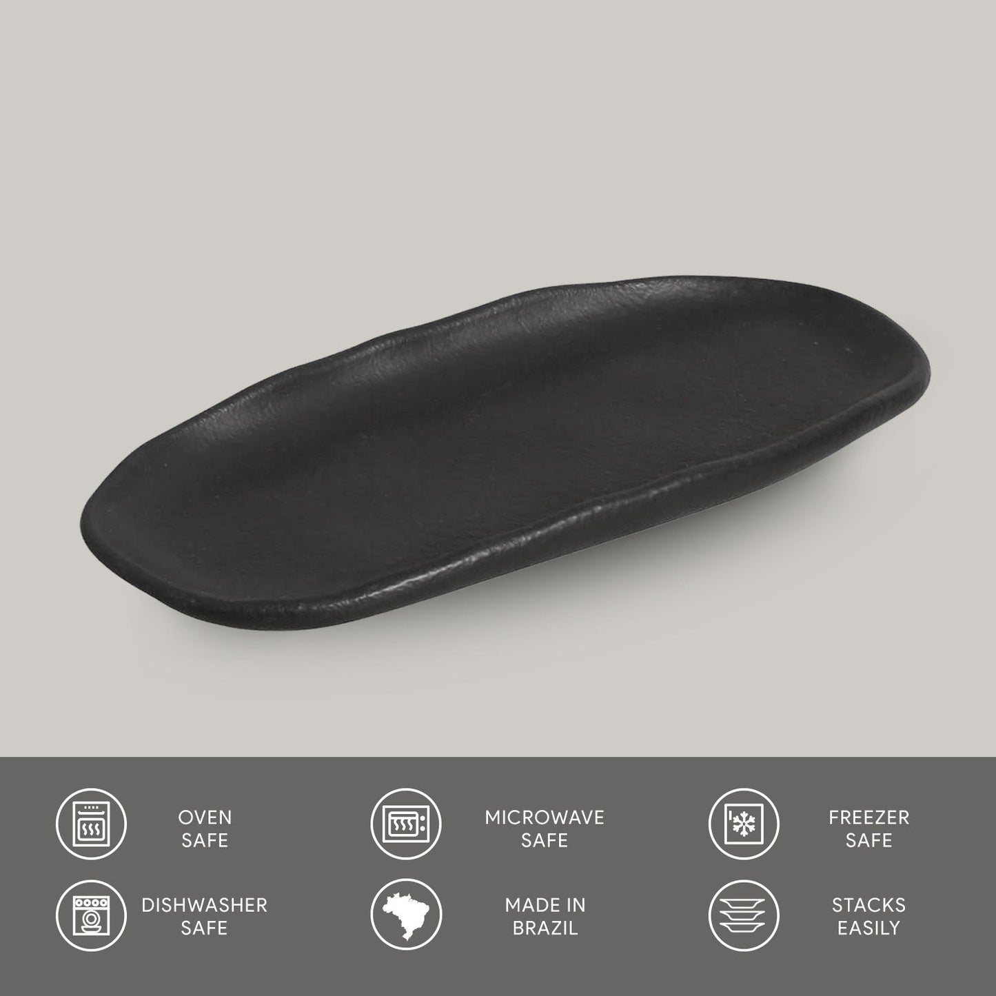 Shallow Organic Oval Platter Mini Set of 4