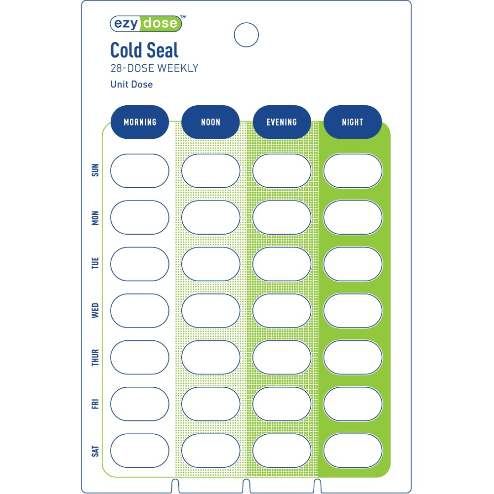 Ezy Dose Weekly Blister Cards - Case Of 500