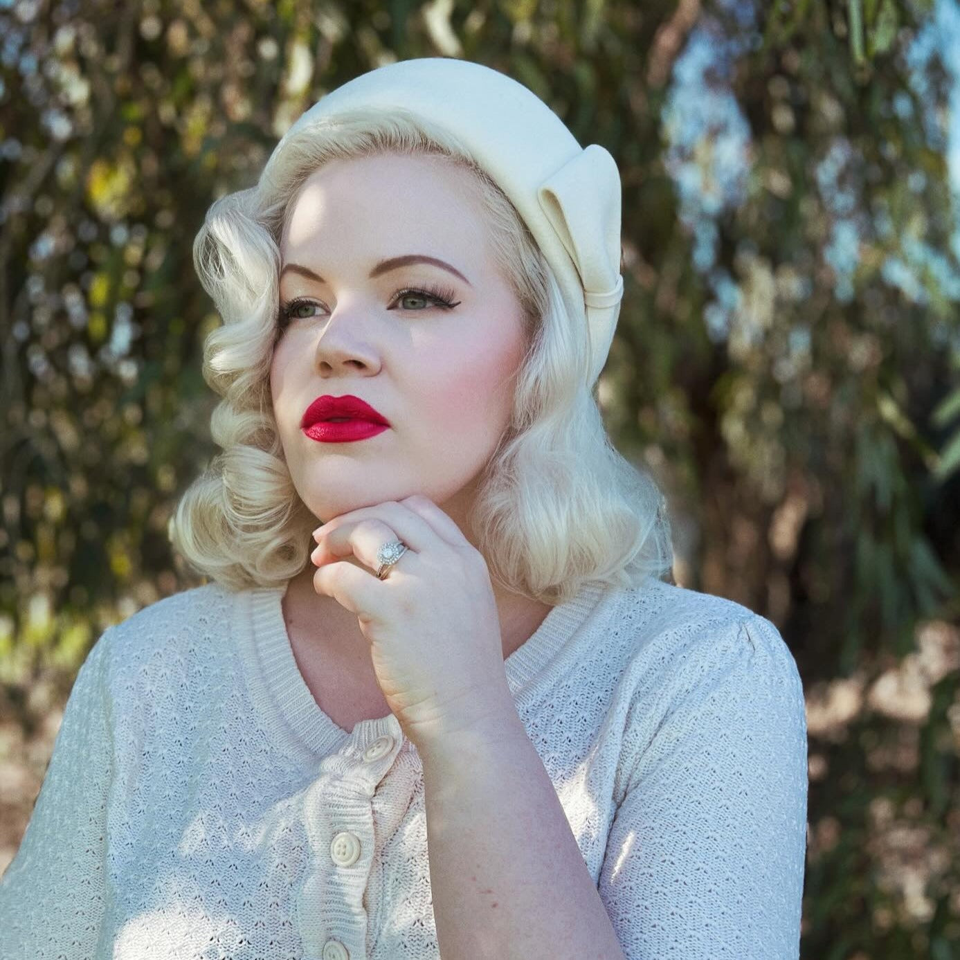 The Head-Turner Structured Beret by Lipstick & Chrome -RED