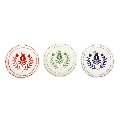 Red Anaar Snack Plate , 7x7 Inches (Set of 2)