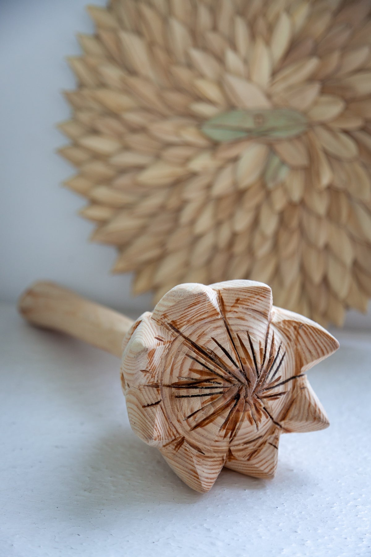 Protea Wooden Table Sculpture