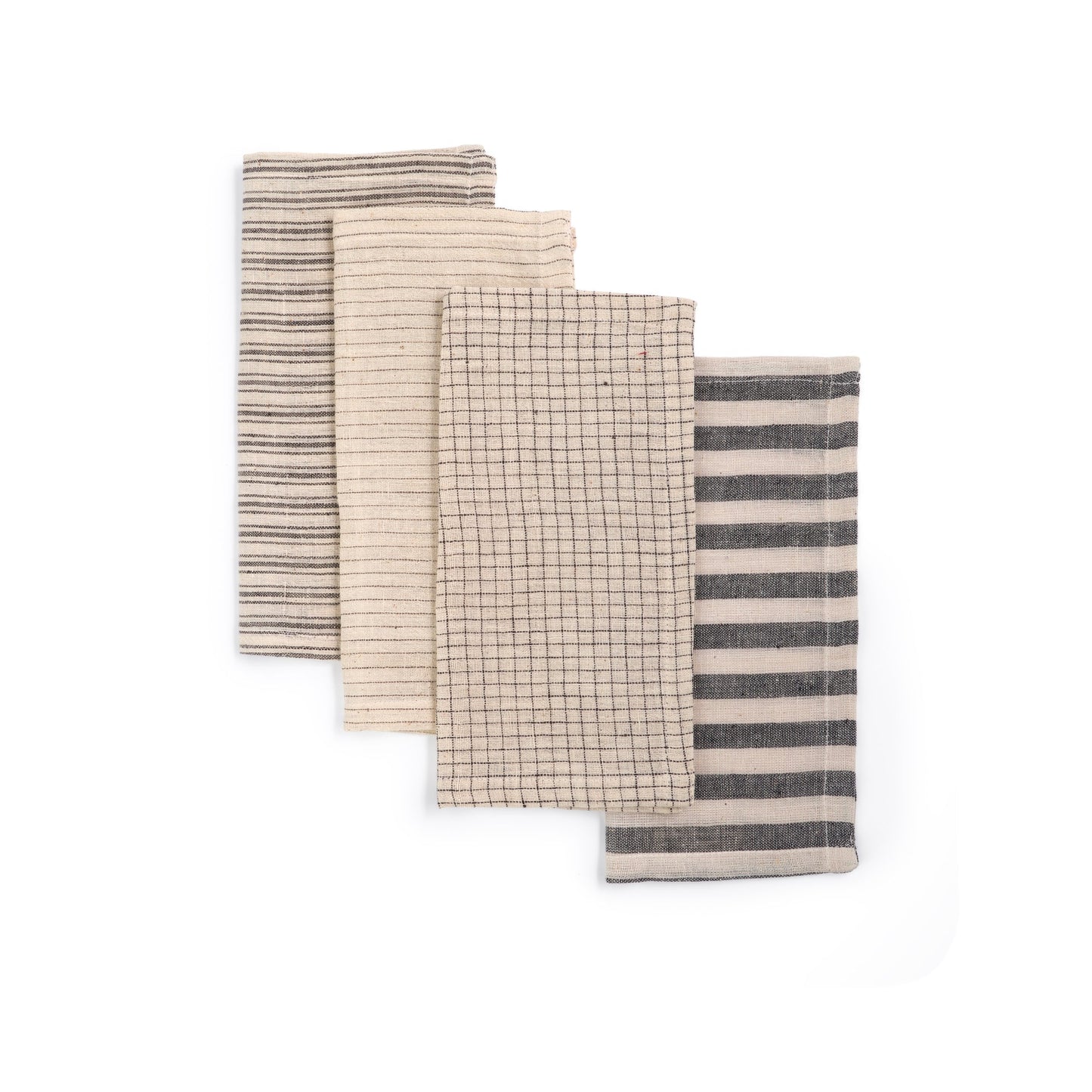 MELANGE Handwoven Organic Cotton Napkins – Set of 4. Cotton – Fair Trade – Artisan Made