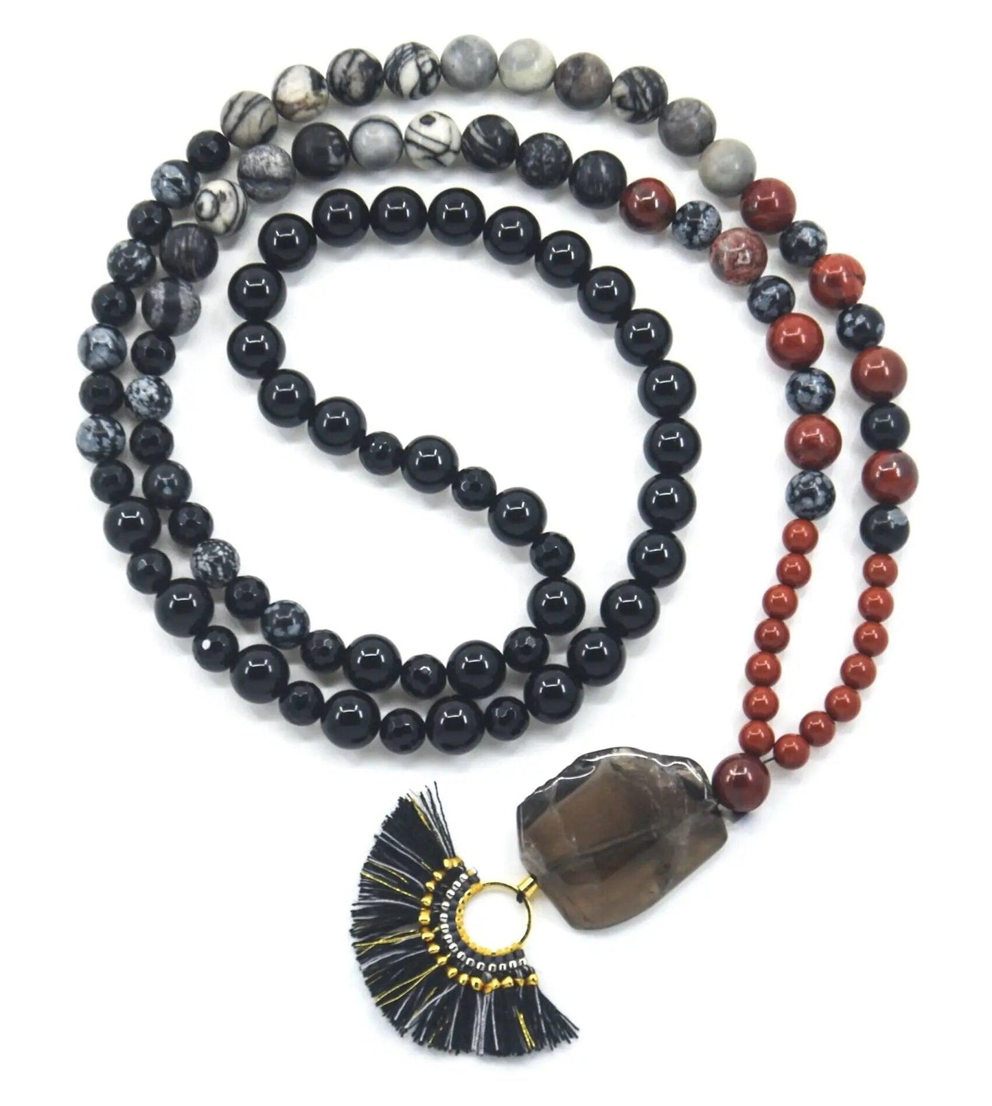 Natural Earth Mala Beaded Necklace