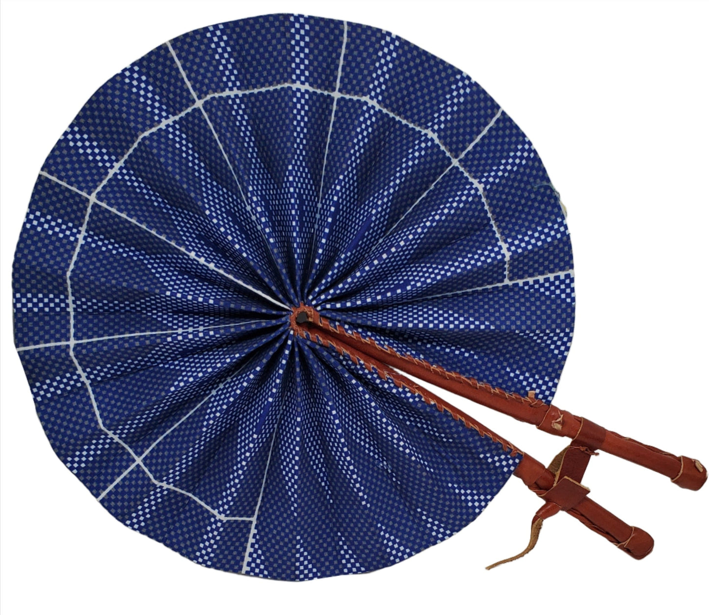 African Wax Print Fan, Handmade in Ghana