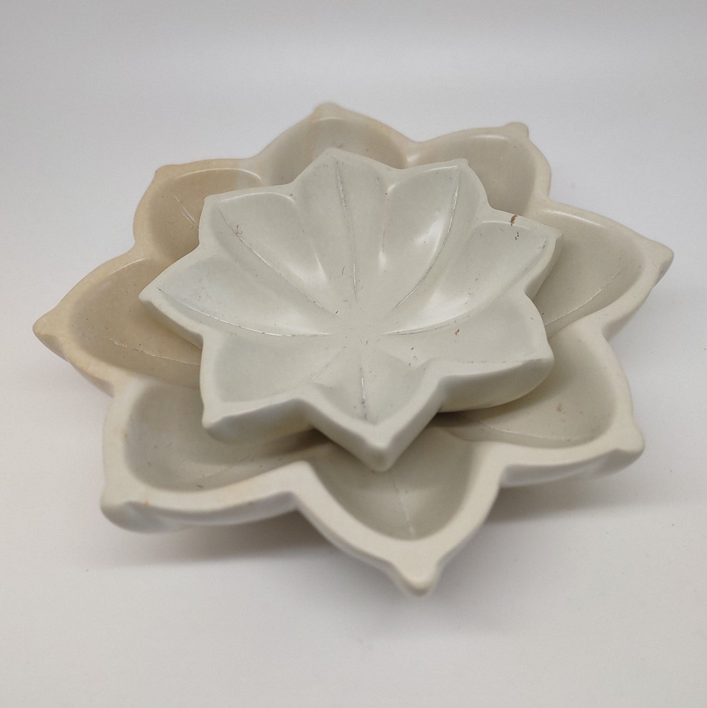 Flower Bowl Soapstone Set