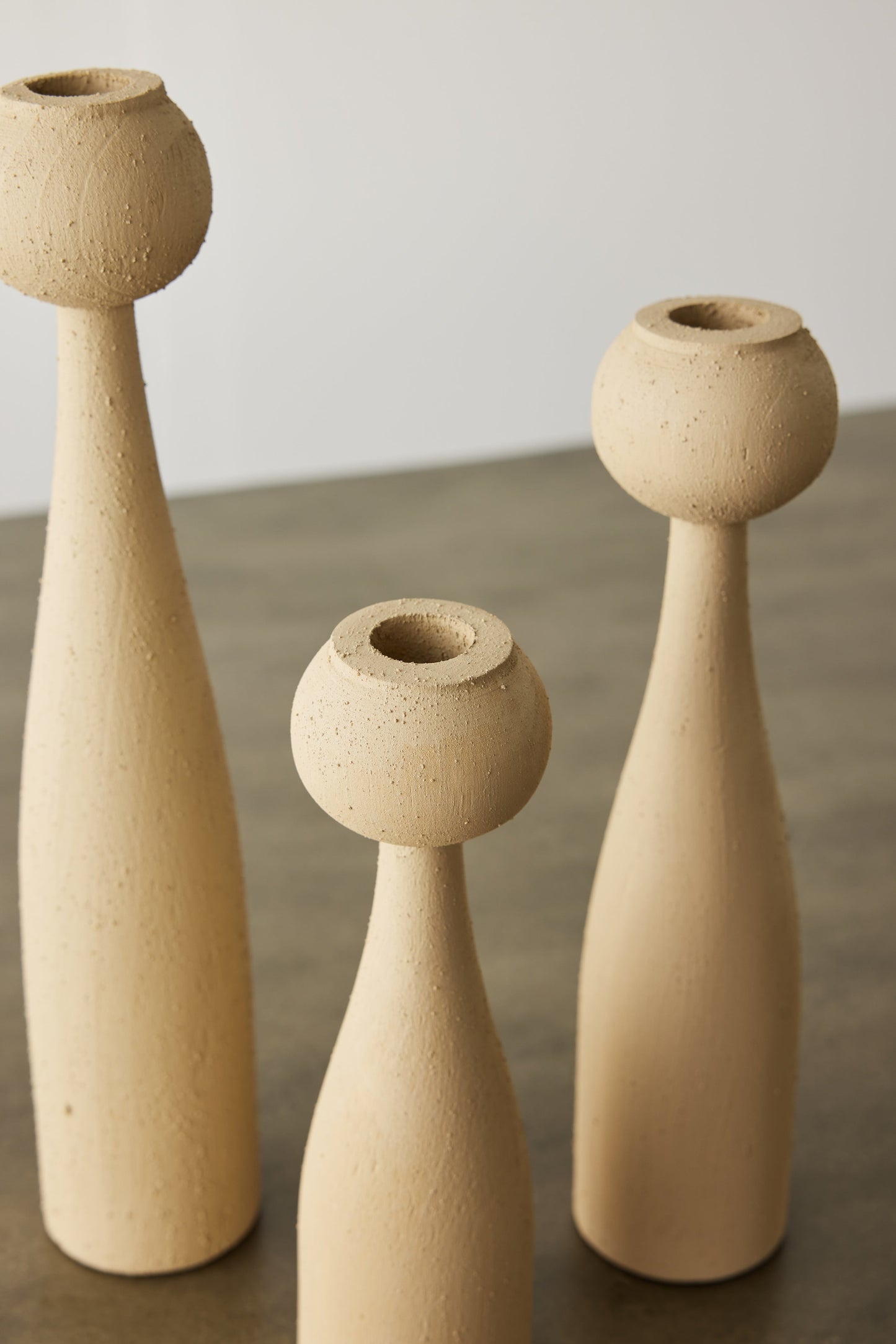 Globe Tapered Wood Taper Candlestick Holder - Osadia Concept Store