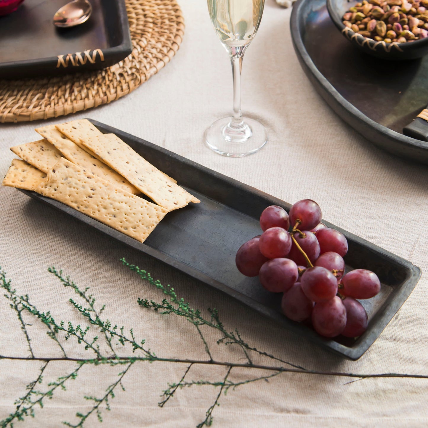 Longpi Black Clay Platter