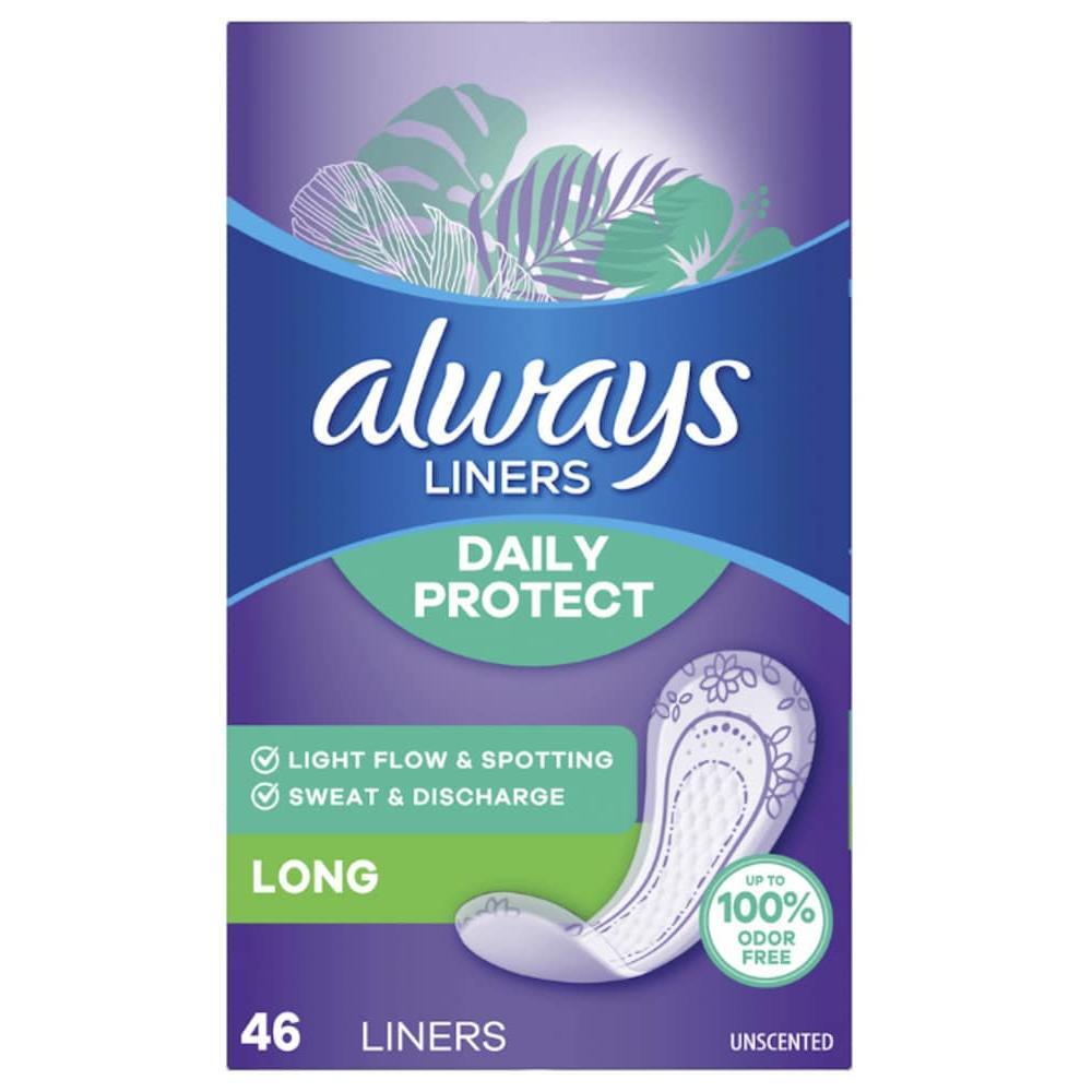 Always Daily Protect Liners Long Length - Unscented