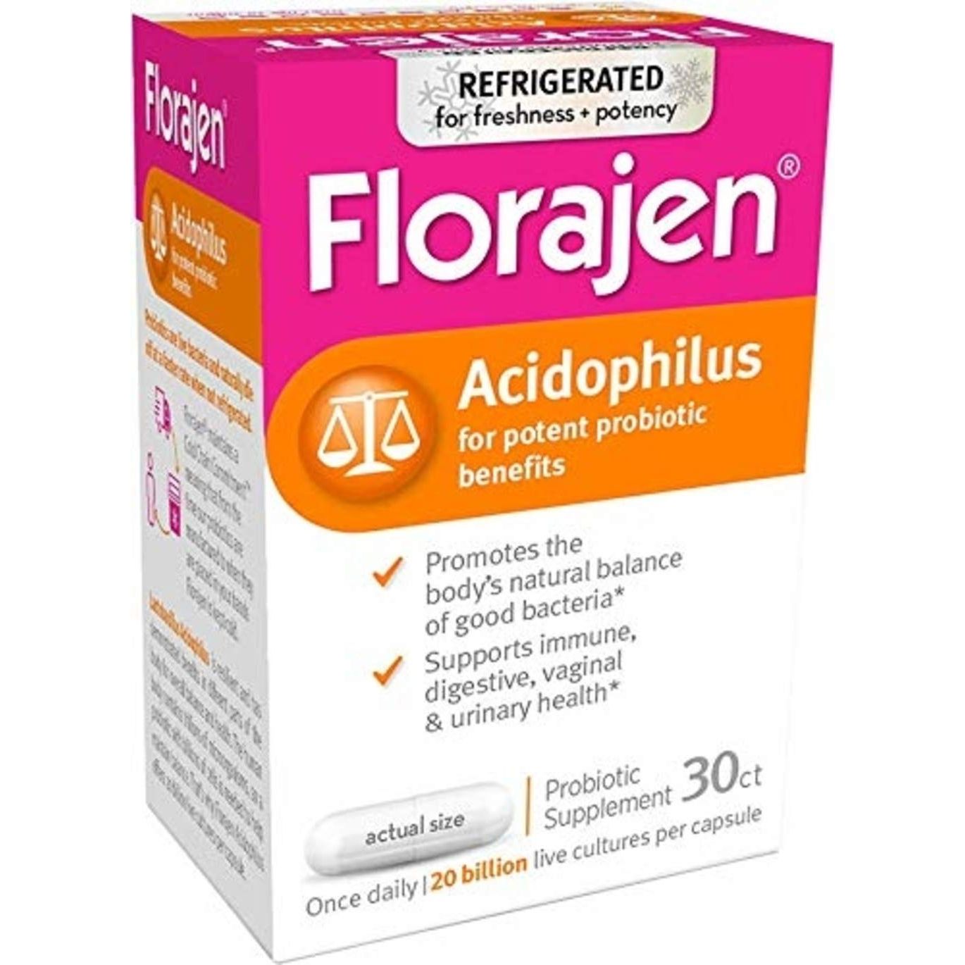 Florajen Acidophilus, Extra High Potency, Capsules