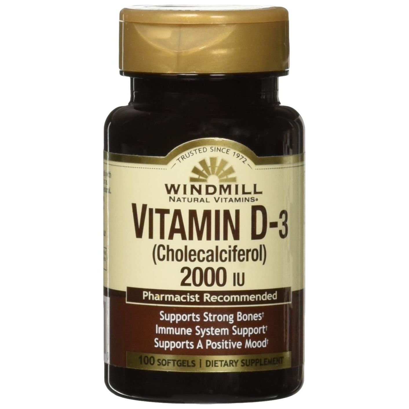 Windmill Vitamin D3 2000 IU Softgels