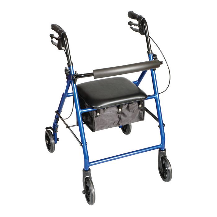 Carex Classics Rolling Walker, Metallic Blue
