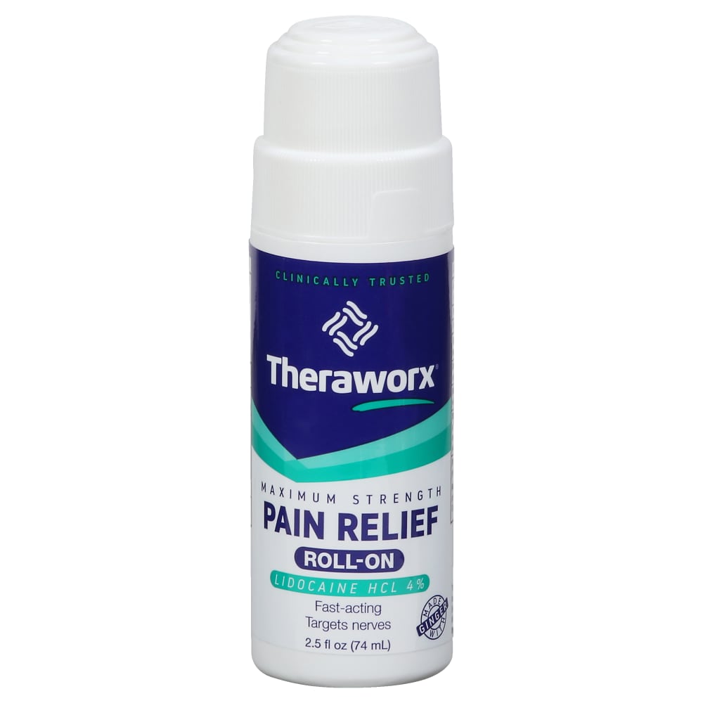 Theraworx Pain Relief, Maximum Strength, Roll On 2.5 Fl Oz