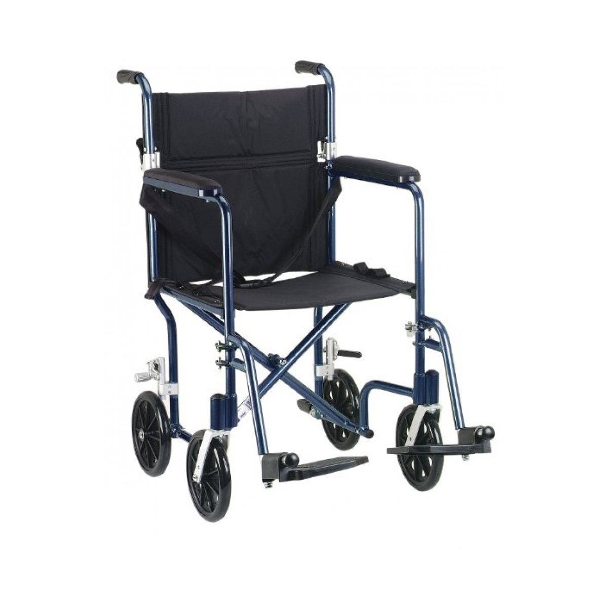 Drive Medical Wheelchair Transport Lightweight Blue 19