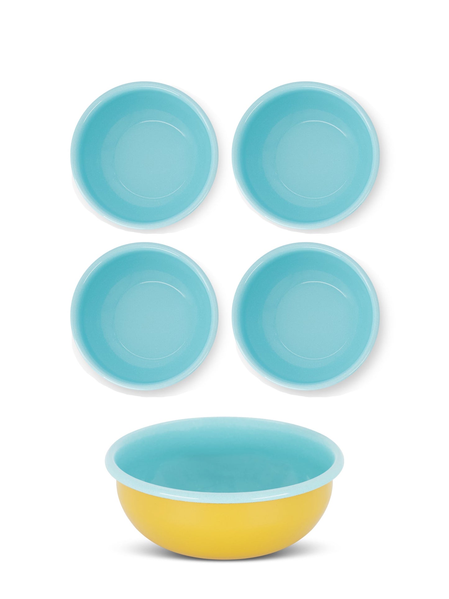 S/4 Enamel Cereal Bowl - Two Tone