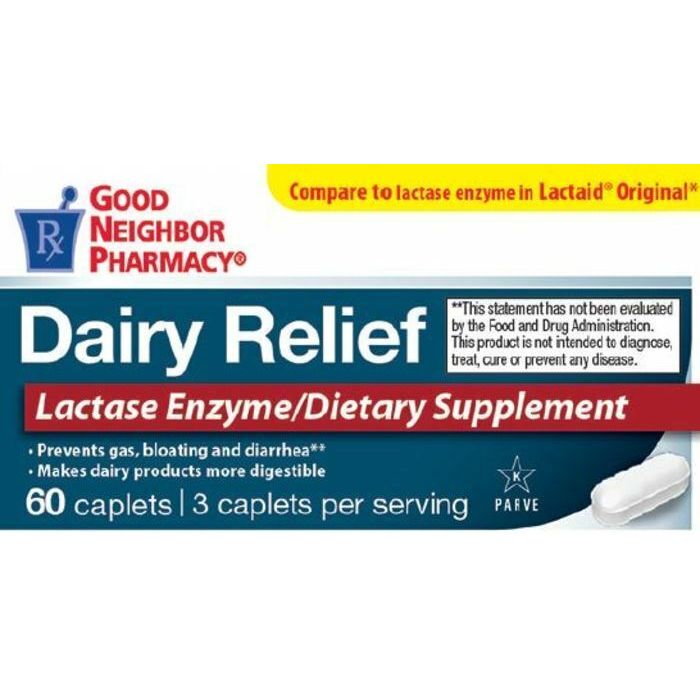 Gnp Dairy Relief Caplet 60ct Lactase Enzyme
