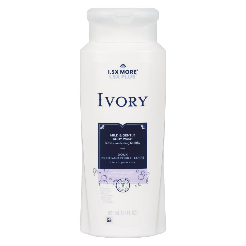 Ivory Mild & Gentle Body Wash, Lavender Scent, 21oz 21 Oz