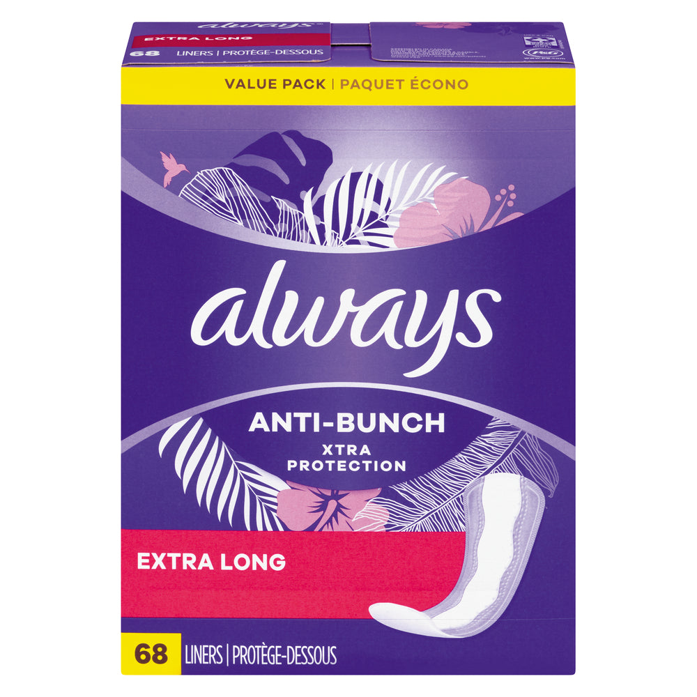 Always Daily Liners, Xtra Protection, Extra Long, Double Pack