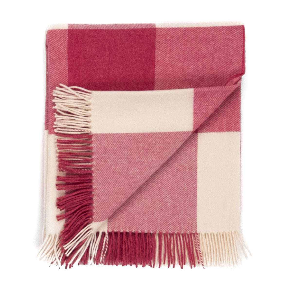 Southampton Home Merino Wool Throw – Block Pink | UK Made - Osadia Concept Store