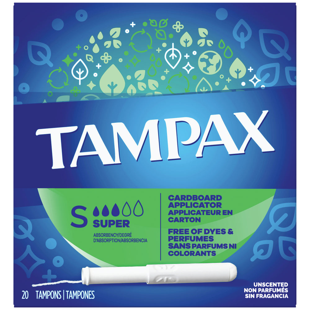 Tampax Cardboard Applicator Super Absorbency Tampons