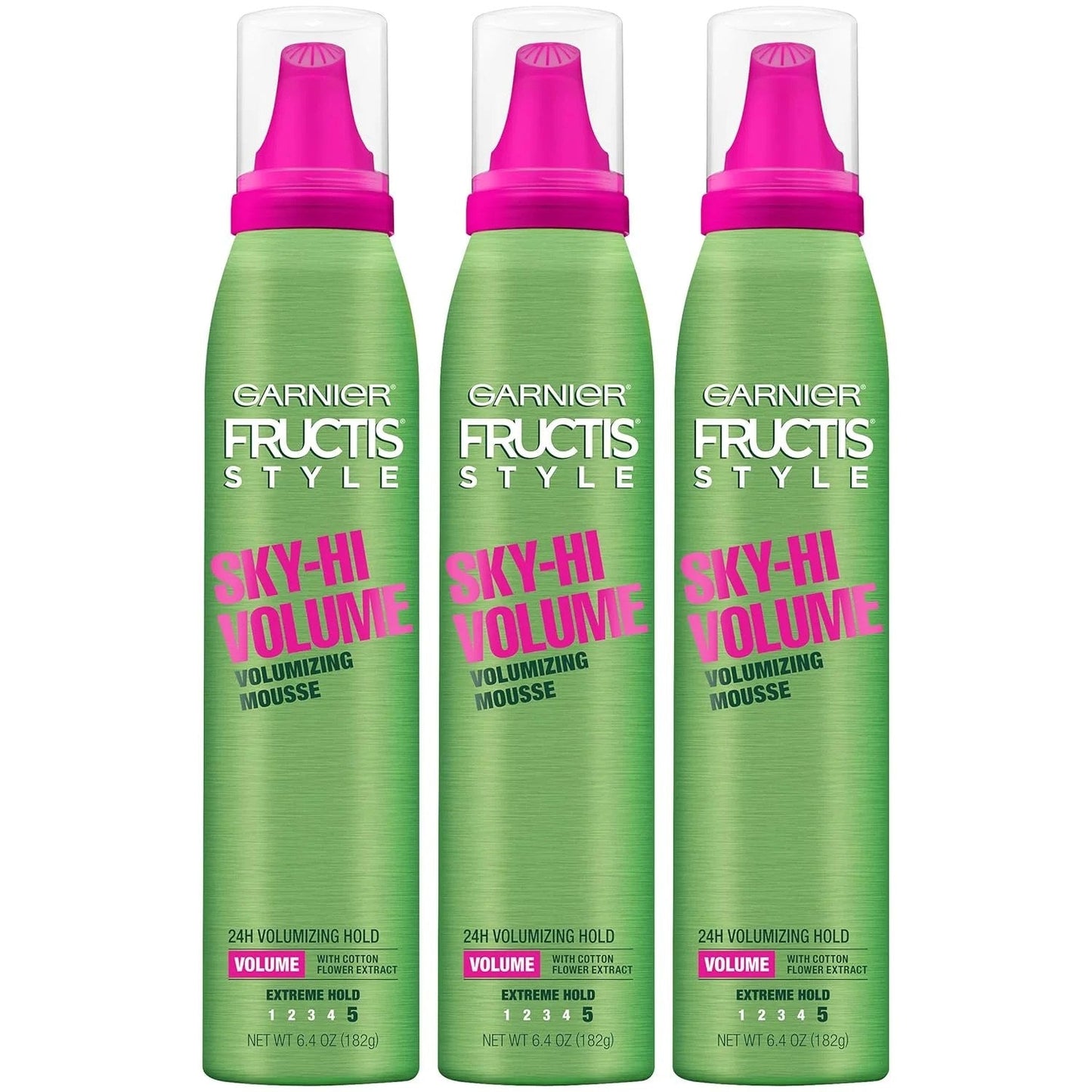 Garnier Fructis Style Sky Hi Volume Mousse, Extreme Hold, 6.4 Oz