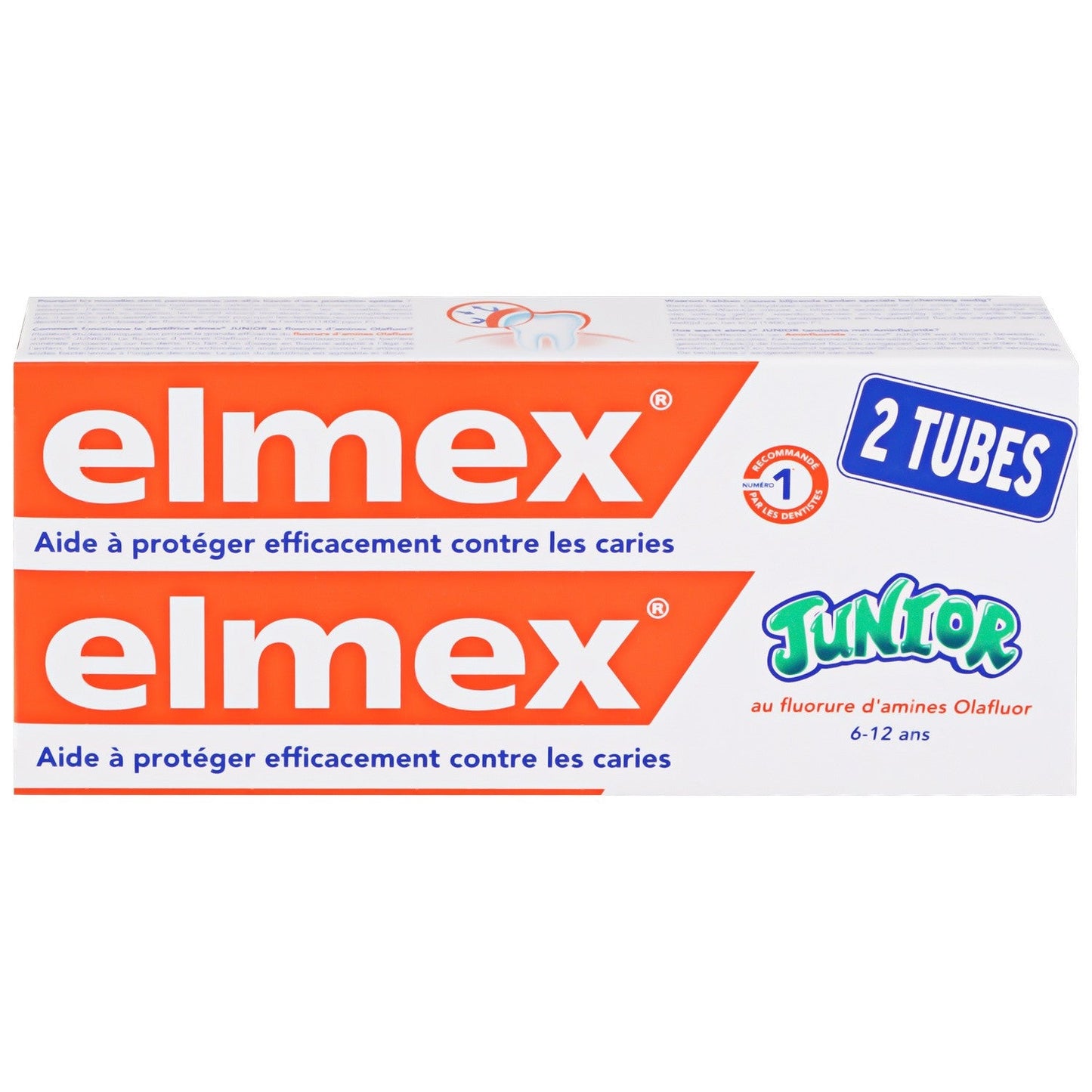 Elmex Dentifrice Junior Lot De 2 X 75 Ml