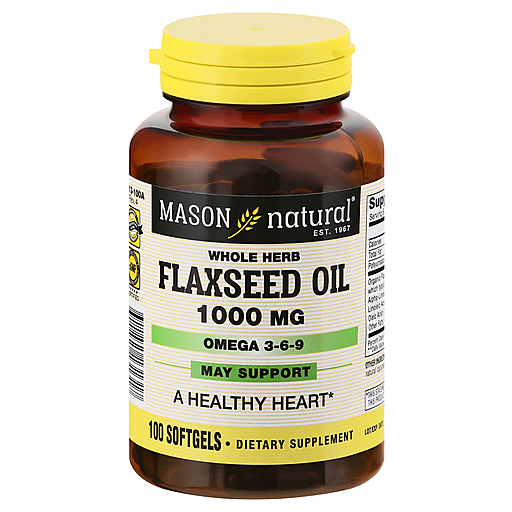 Mason Natural Flaxseed Oil, 1000 Mg, Softgels