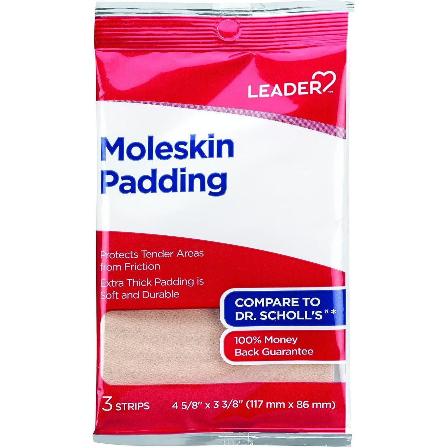 Rx 3 Leader Moleskin Padding 3ct